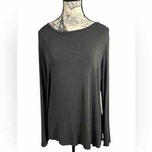 Cupio Gray Long Sleeve Top | XL | Effortless Style, Gray, size XL